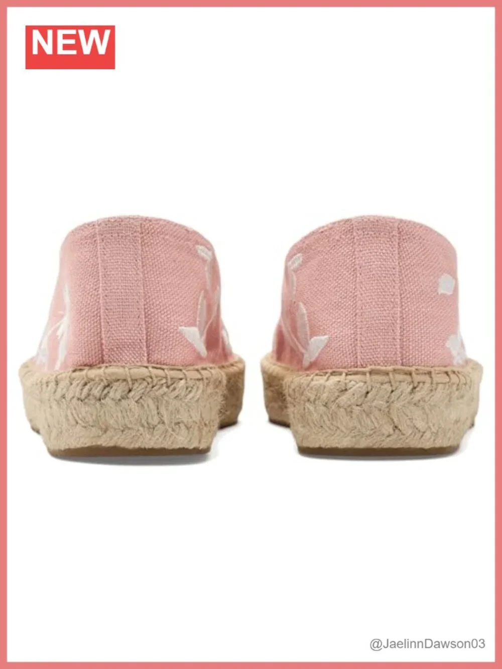 Cotton Espadrille Flats Floral Embroidered Slip-On Platform